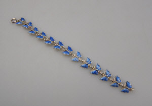 Appraisal: Girl's blue enamelled butterfly bracelet stamped Sterling Denmark