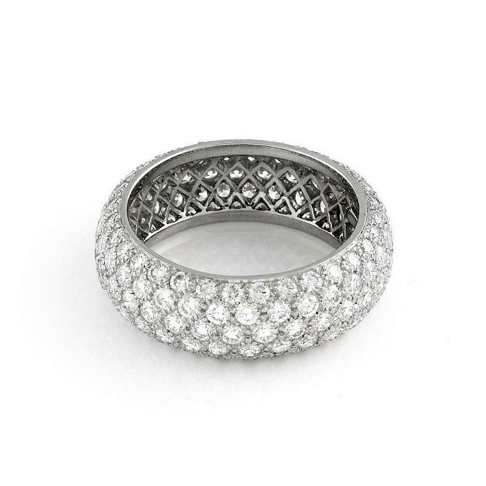 Appraisal: Tiffany Co Platinum Diamond Etoile Raw Band Tiffany Co Platinum