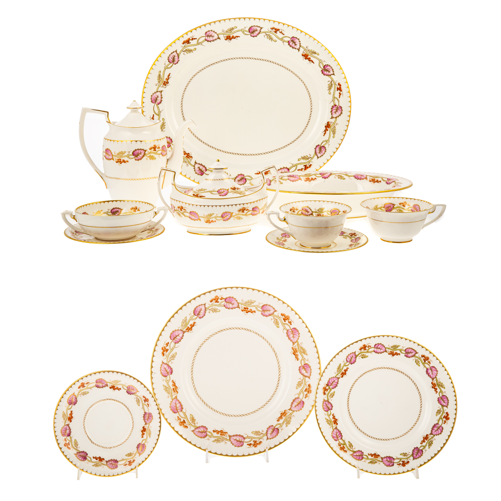 Appraisal: ROYAL WORCESTER CHINA MONTPELIER DINNER SERVICE Partial dinner service comprising