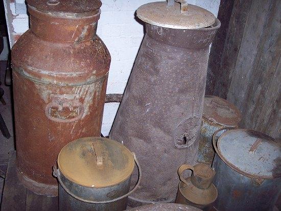 Appraisal: Sundry milk churns pails etc