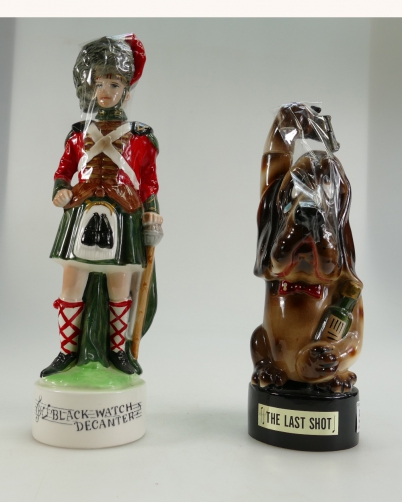 Appraisal: Two large th century novelty musical ceramic decanters