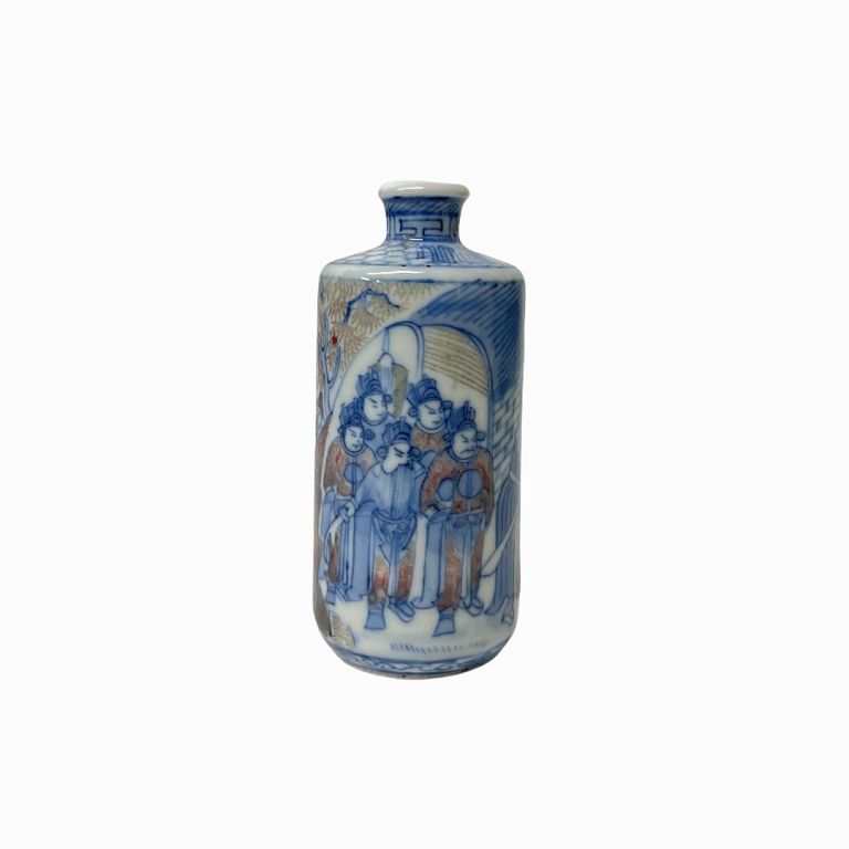 Appraisal: Chinese Blue And White Snuff Bottle Chinese Blue And White