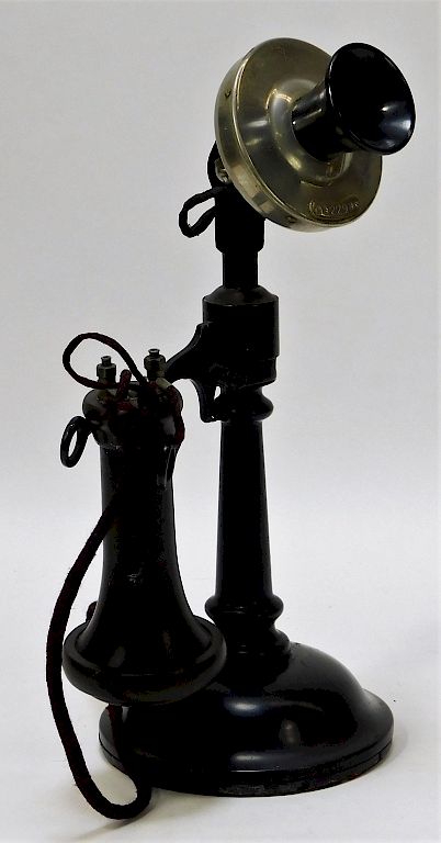 Appraisal: Rare Bell Oil Can Candlestick Telephone United States th Century