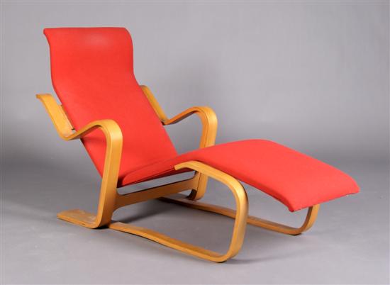 Appraisal: A Marcel Breuer Chaise Lounge for Knoll Length inches