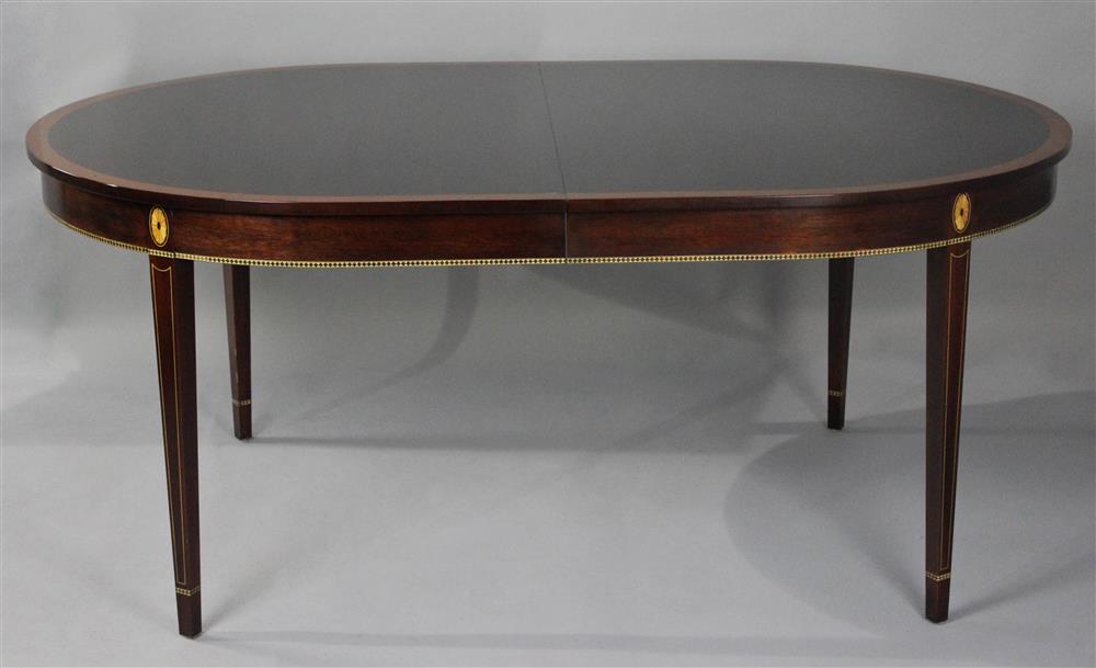 Appraisal: STICKLEY FURNITURE MONROE PLACE MAHOGANY DINING TABLE TWO LEAVES STYLE