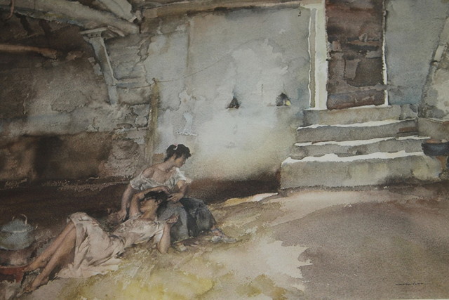 Appraisal: After William Russell Flint British - Escaping the midday sun