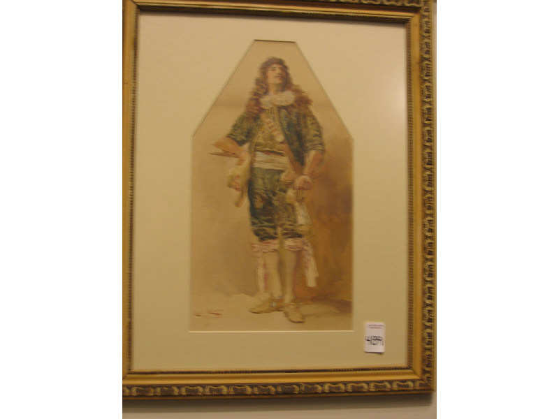 Appraisal: CARLO CHIOSTRI ITALIAN Portrait of a cavalier watercolor on paper