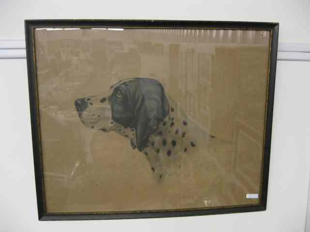 Appraisal: Leon Danchin Lithograph of a English Pointer '' x ''