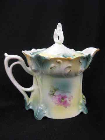 Appraisal: R S Prussia Porcelain Syrup Pitcher floral signed '' excellent