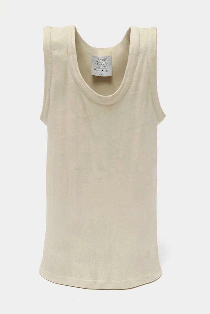 Appraisal: Michel Harvey Tank-Top Bisque Ceramic Sculpture Michel Harvey Canadian XX-XXI