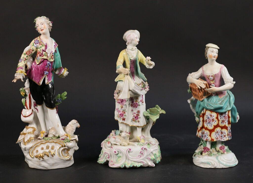 Appraisal: CHELSEA STYLE PORCELAIN FIGURES porcelain figures in the style of