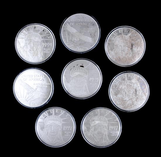 Appraisal: Giant silver coin proofs solid silver proofs solid silver proofs