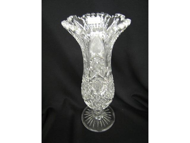 Appraisal: Brilliant Period Cut Glass Vase low pedestal style superb cut