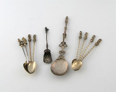 Appraisal: A mixed lot of th century continental silver spoons comprising