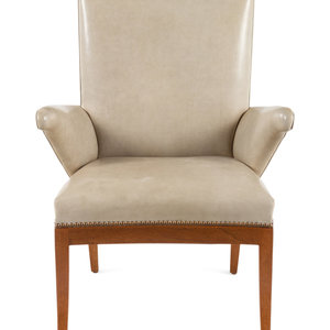 Appraisal: A Rose Tarlow Melrose House Leather Upholstered Armchair th Century