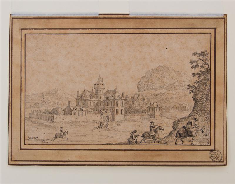 Appraisal: ATTRIBUTED TO GILLIS AEGIDIUS NEYTS - CASTLE VIEW Ink on