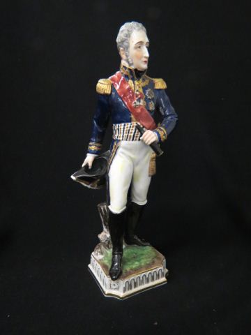 Appraisal: Napoleonic Porcelain Figurine of an Officer Dresden excellent