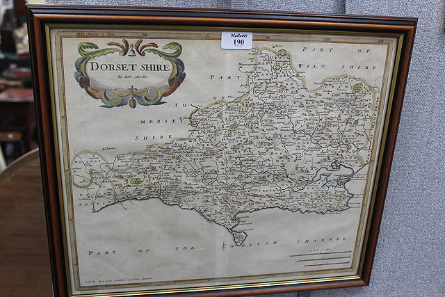 Appraisal: A MAP OF DORSETSHIRE after Robert Morden cm x cm