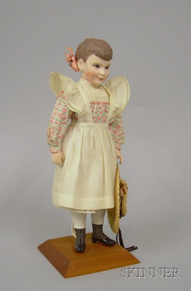 Appraisal: Martha Thompson Porcelain Shoulder Head Portrait Doll mid- th century