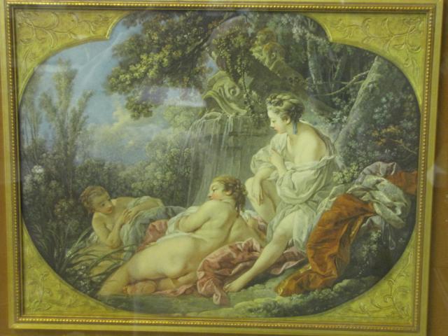 Appraisal: Pair of framed prints after Boucher Summer Autumn depicting classic