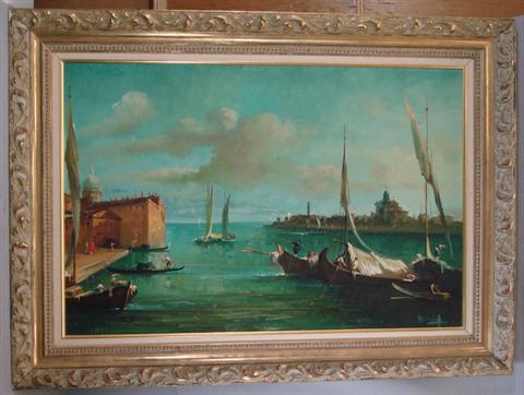 Appraisal: Verondi x o c Venetian canal scene Estimate -