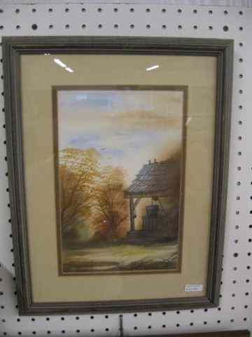 Appraisal: Arnold McDowell Watercolor Well inAutumn image area '' x ''