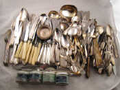 Appraisal: A large quantity of plated flatware including part canteens etc