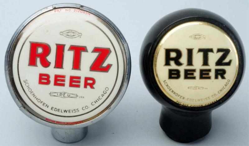 Appraisal: Lot of Ritz Beer Tap Knobs The smaller tap knob