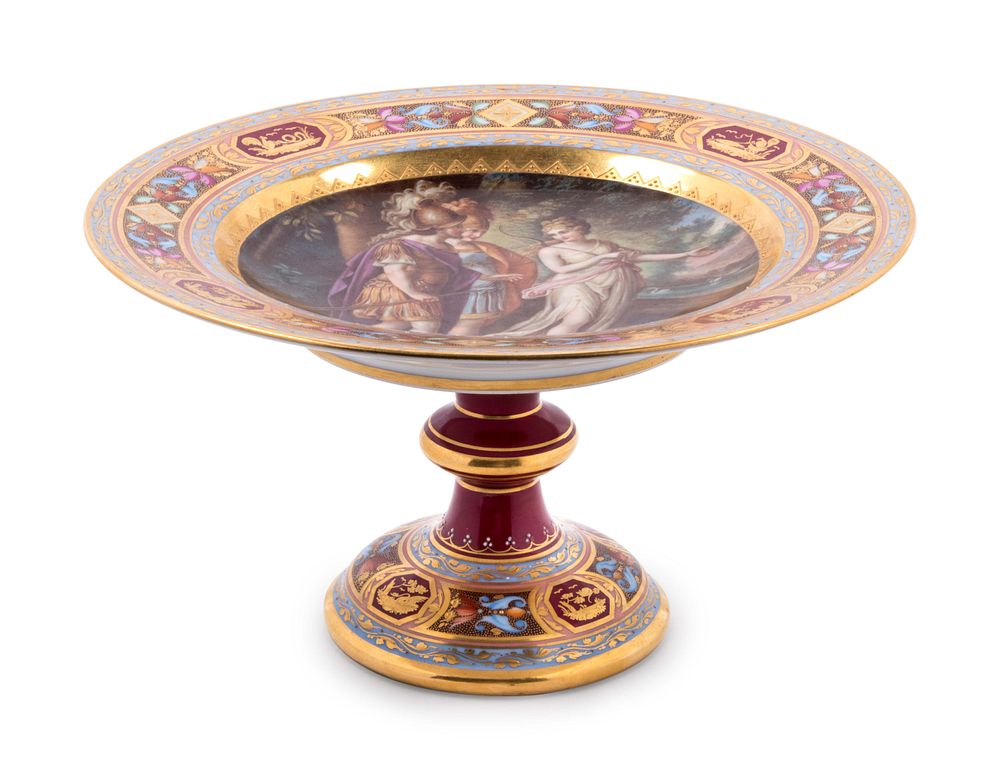 Appraisal: A Vienna Painted and Parcel Gilt Porcelain Tazza A Vienna