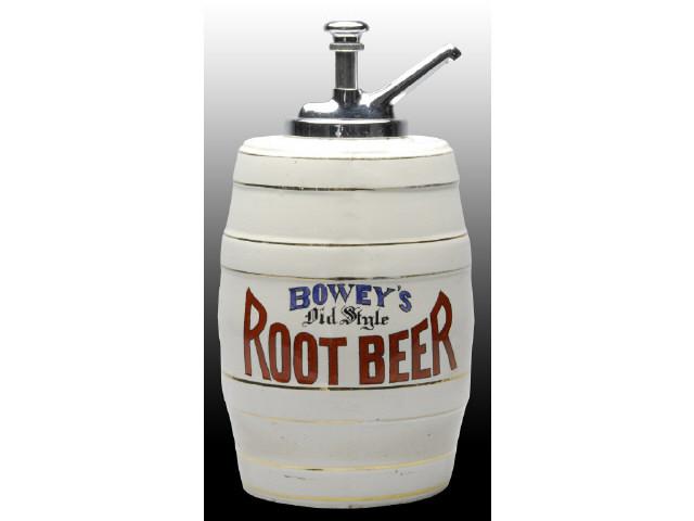 Appraisal: Bowey's Root Beer Ceramic Syrup Dispenser Description Circa Light soiling