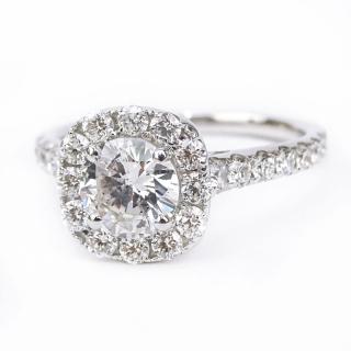 Appraisal: Approx Carat TW Round Brilliant Cut Diamond and Karat White