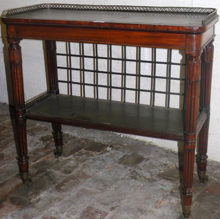 Appraisal: A William IV mahogany two tier serving buffet the upper