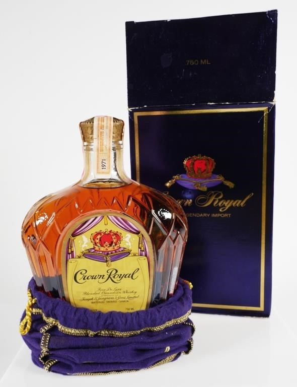 Appraisal: Unopened bottle of Seagrams Crown Royal Canadian blended whiskey ml