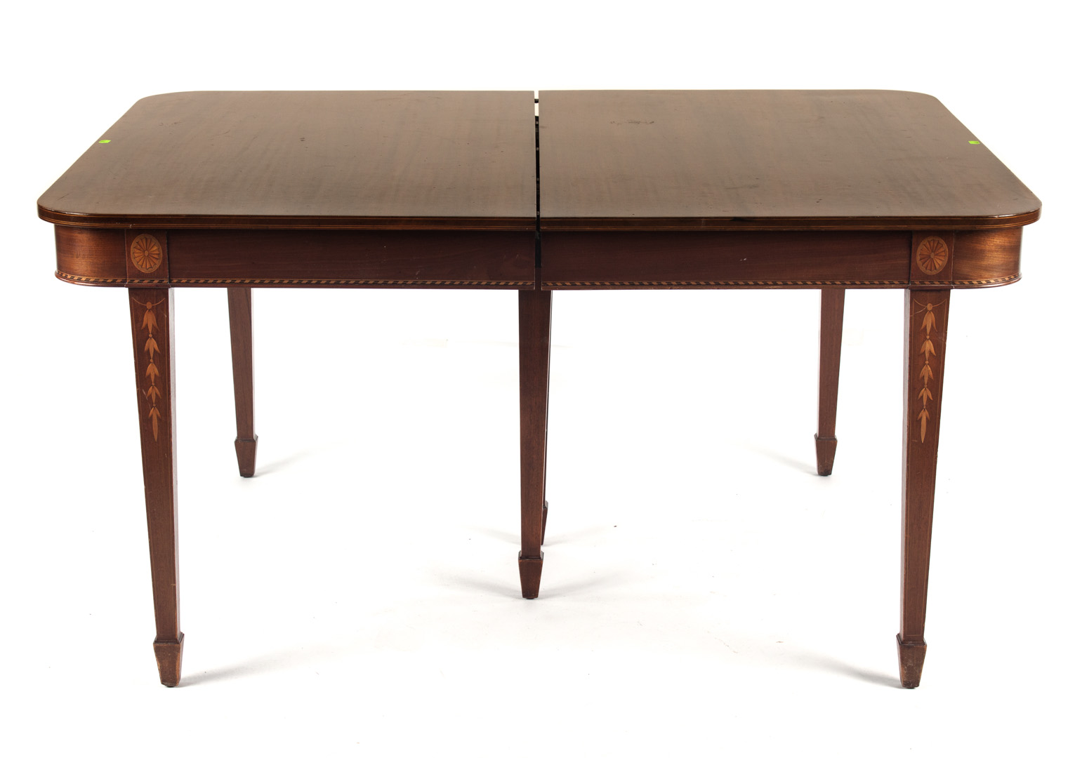 Appraisal: Potthast Bros Federal style mahogany dining table mid- h century