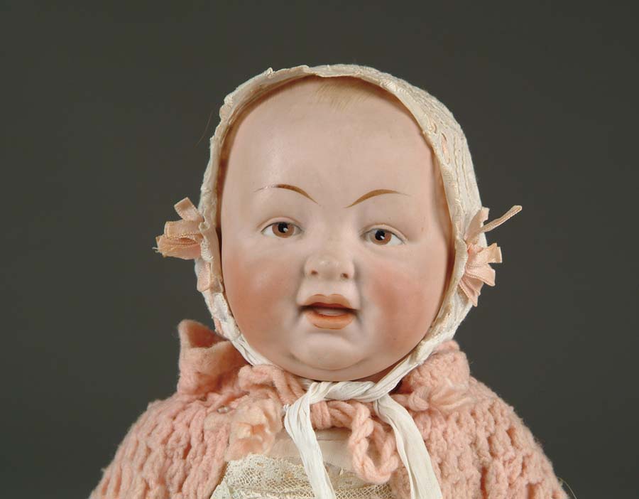 Appraisal: GERMAN BISQUE INFANT WITH MOLDED AND PAINTED FEATURES INCISED On