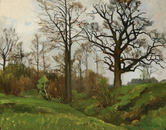 Appraisal: Carl Kayser-Eichberg German - Spring Woodland Scene and A Hillside