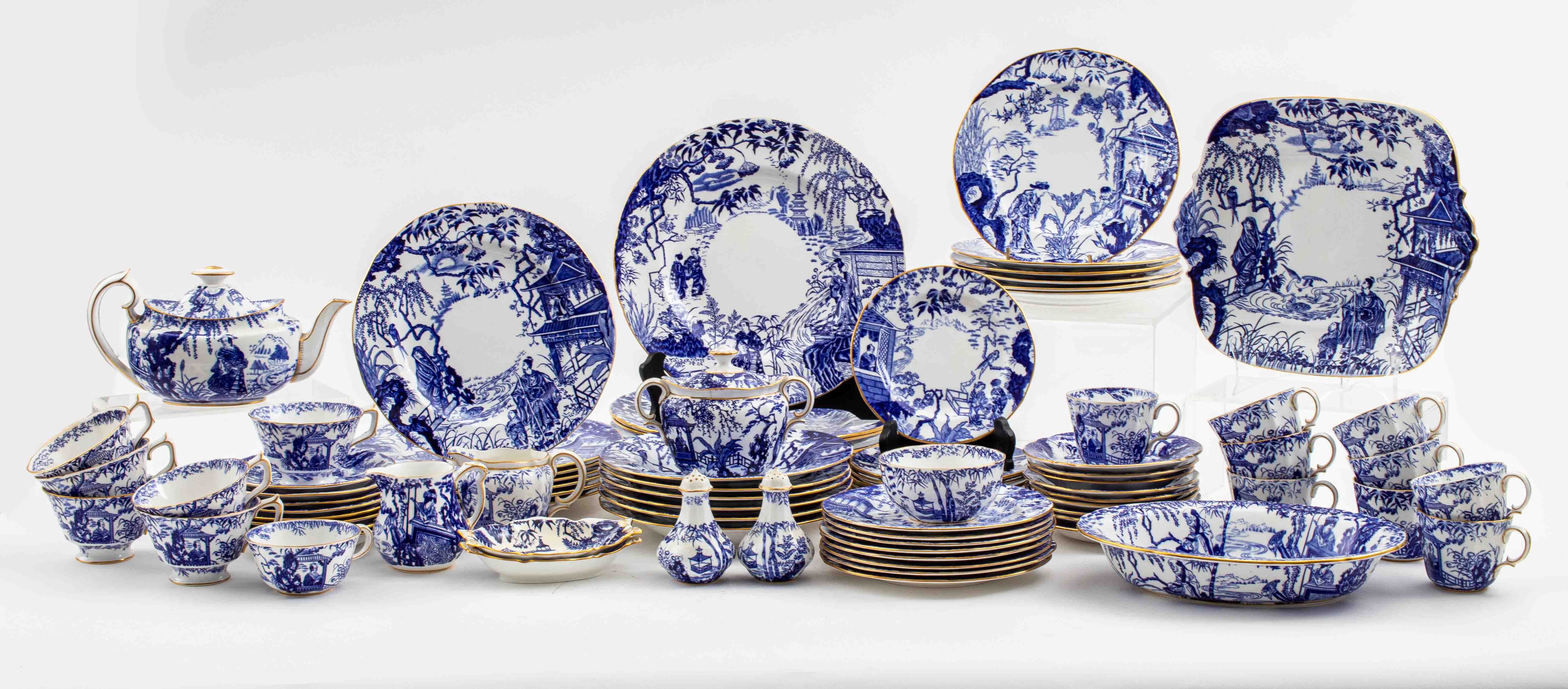 Appraisal: ENGLISH ROYAL CROWN DERBY MIKADO SET PCS English Royal Crown