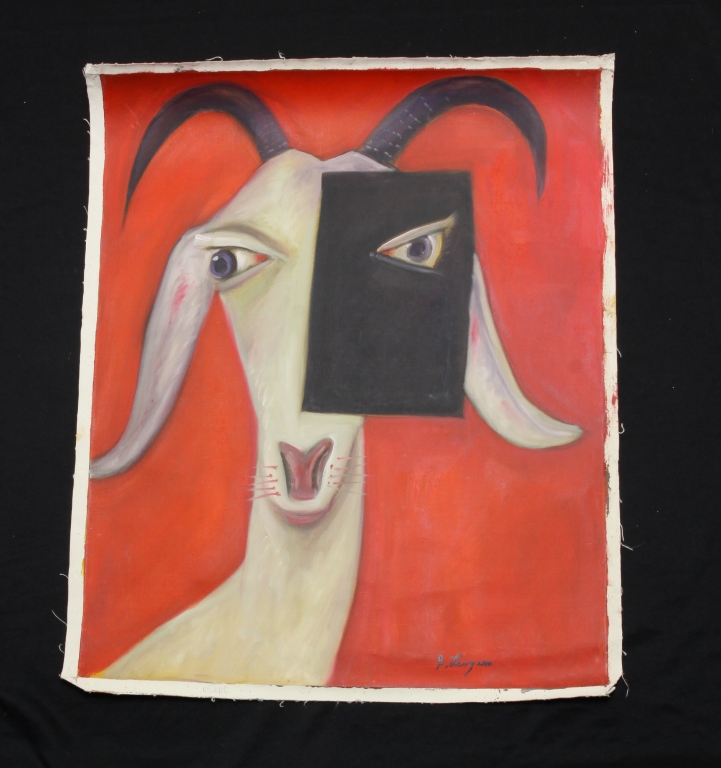 Appraisal: GOAT BY BENJAMIN LEVY Israel New York City b Oil