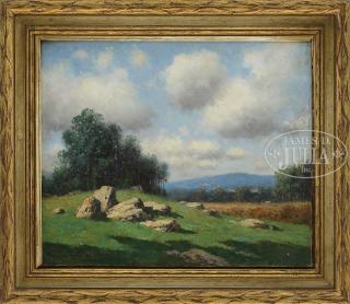 Appraisal: FRANK RUSSELL GREEN American - TWO LANDSCAPES Sunlit Landscape with