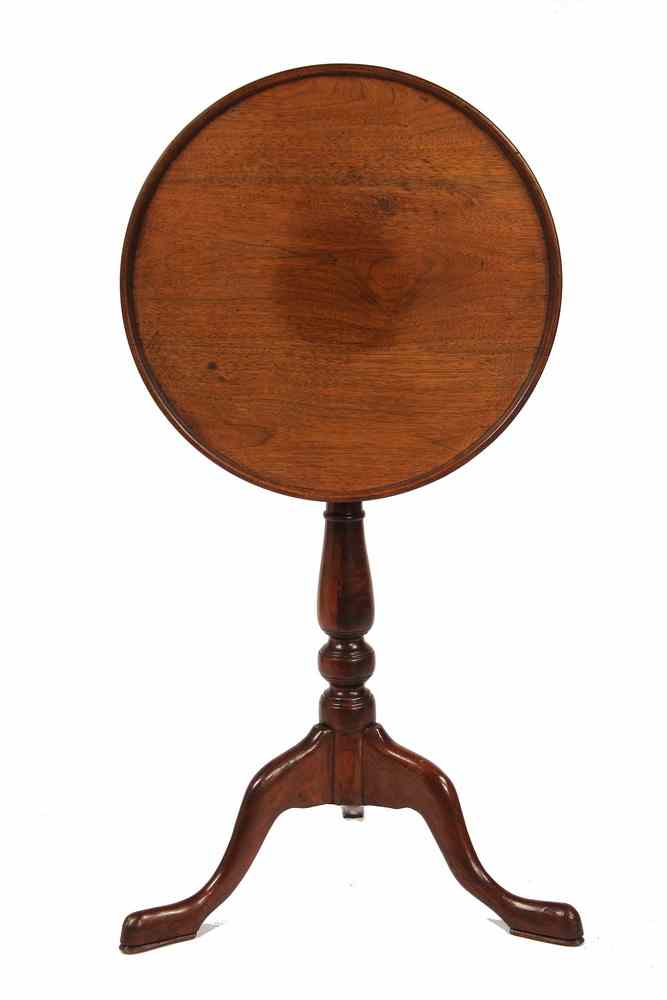 Appraisal: CANDLESTAND - Queen Anne Birdcage Tilt Top Candlestand in mahogany