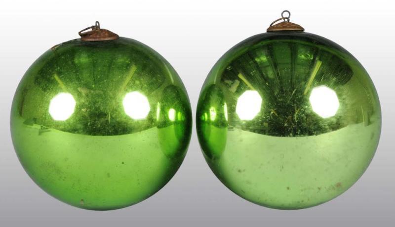 Appraisal: Lot of Kugel Glass Christmas Ornaments Description Original caps Condition