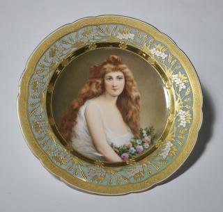 Appraisal: Royal Vienna Portrait Plate Royal Vienna portrait plate hand painted