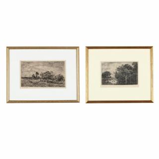 Appraisal: Charles Fran ois Daubigny French both on laid paper the