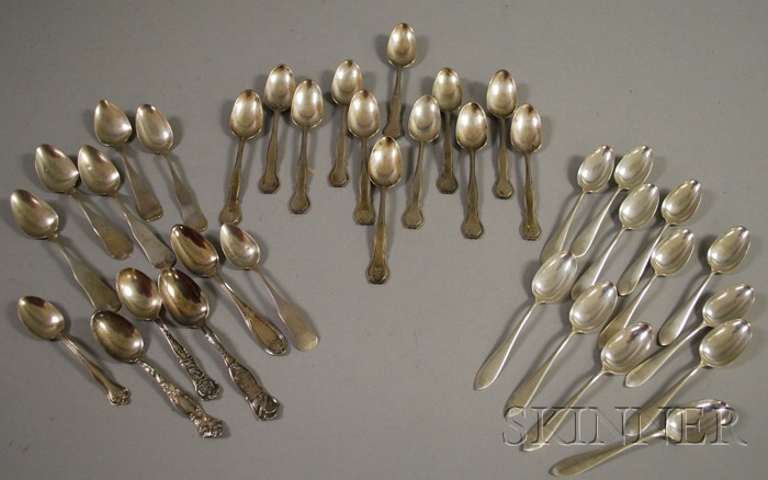 Appraisal: Approximately Thirty-five Sterling and Coin Silver Spoons a set of