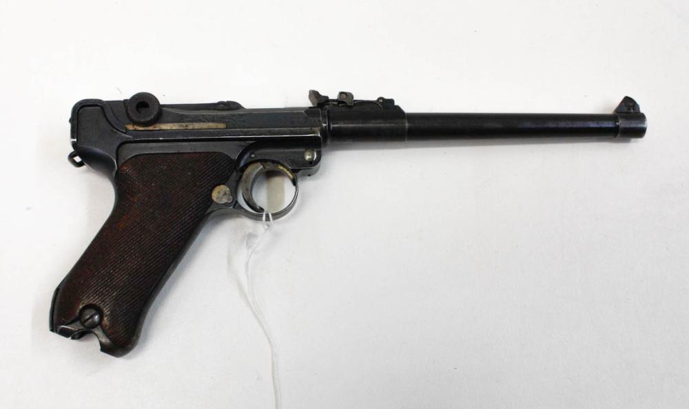 Appraisal: GERMAN WW DWM ARTILLERY LUGER PISTOL RIG mm luger caliber