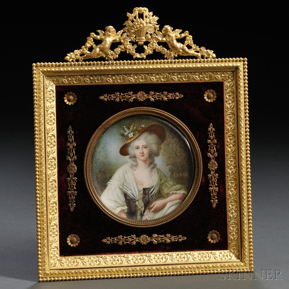 Appraisal: Portrait Miniature on Ivory of Princess Elisabeth of France France