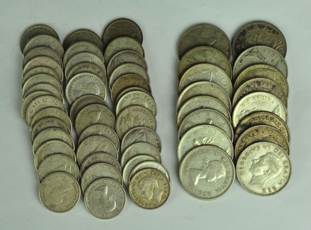 Appraisal: Canadian Silver Coin LotDates are - a few Consists of