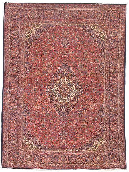 Appraisal: A Kashan carpet Central Persia first quarter th century size