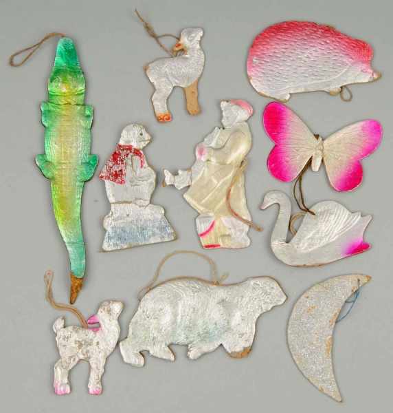 Appraisal: Lot of Cardboard Flat Ornaments Description Russian Most of them