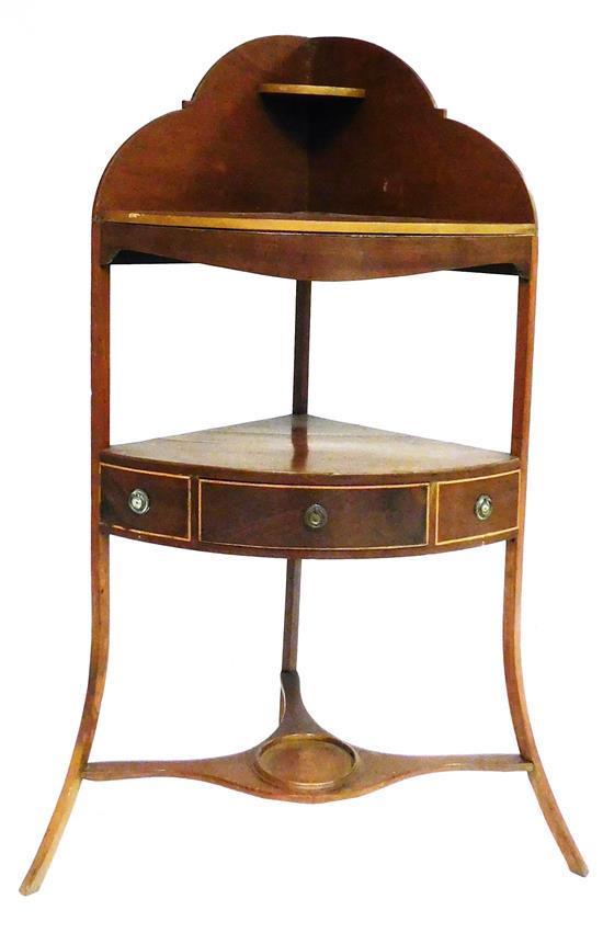 Appraisal: Corner wash stand late th to early th C three